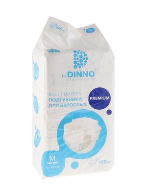 Подгузники для взрослых Dr.Dinno Premium размер M, 20 шт