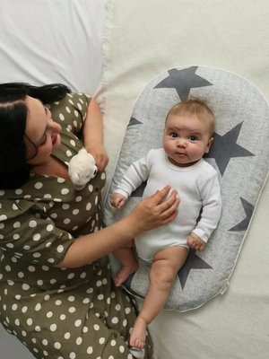 Сменный чехол на матрас-кокон для новорожденных хлопковый на молнии BAZARNA купить на CrossVill
