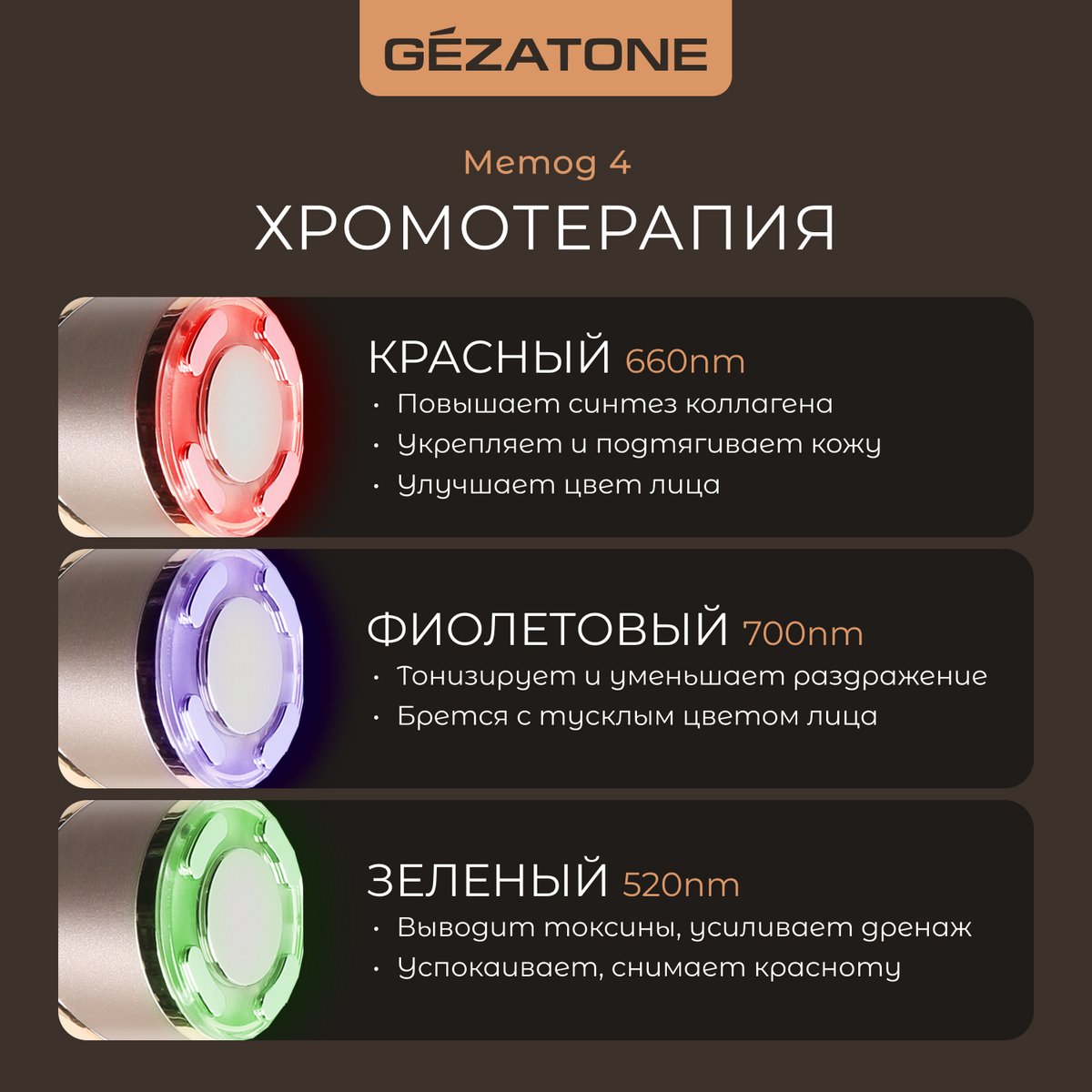 Аппарат Gezatone m357 5в1 для омоложения кожи лица и глаз, разглаживания морщин и очищения кожи.