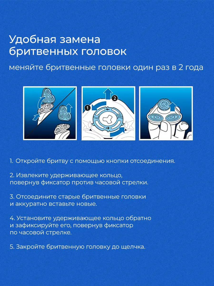 Бритвенные головки сменные лезвия SH50/50 3 шт купить на CrossVill