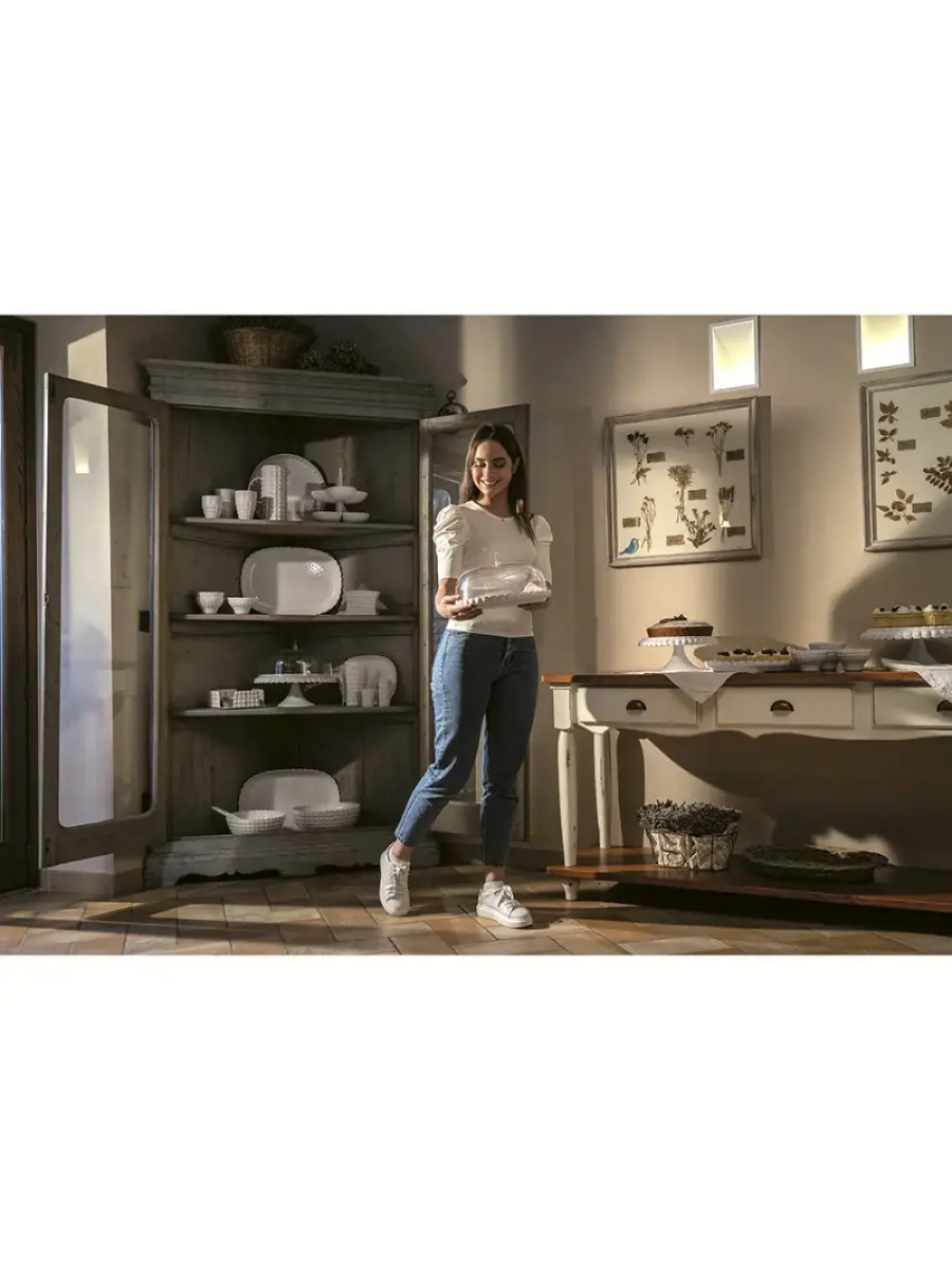 Блюдо для торта с крышкой Guzzini Tiffany Ø30 см молочно-белое купить на CrossVill