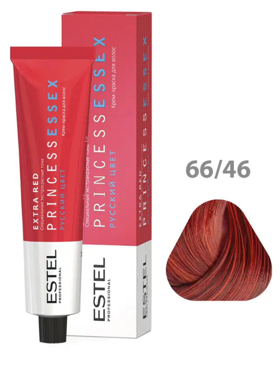 Крем-краска ESTEL PRINCESS ESSEX 66/46 Тёмно-русый медно-фиолетовый EXTRA RED 60 мл + оксид 6% 60мл купить на CrossVill